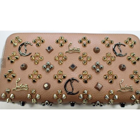 Christian Louboutin Zippy Wallet - Beige Pink with Embellishment - Picture 3 of 6